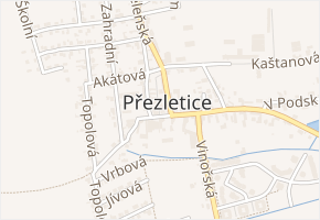 Krátká v obci Přezletice - mapa ulice