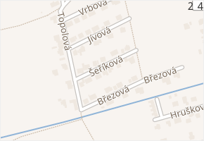 Šeříková v obci Přezletice - mapa ulice