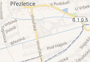U Ctěnického Potoka v obci Přezletice - mapa ulice