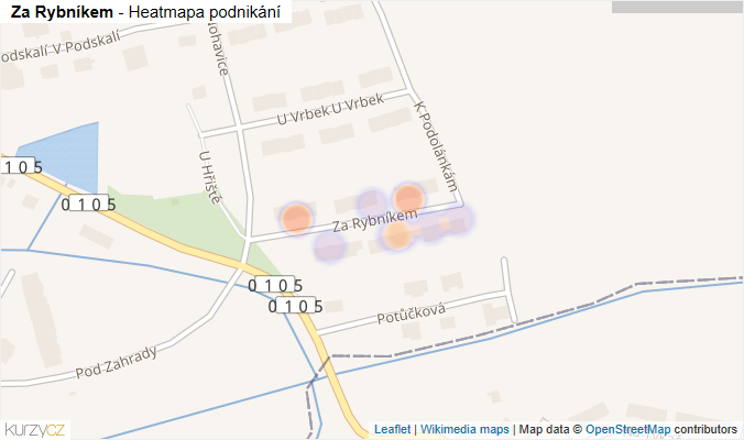Mapa Za Rybníkem - Firmy v ulici.