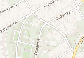Dukelská v obci Příbor - mapa ulice
