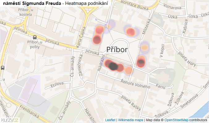 Mapa náměstí Sigmunda Freuda - Firmy v ulici.