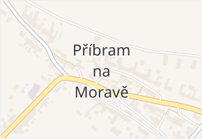 Příbram na Moravě v obci Příbram na Moravě - mapa části obce