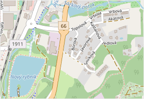 Borová v obci Příbram - mapa ulice