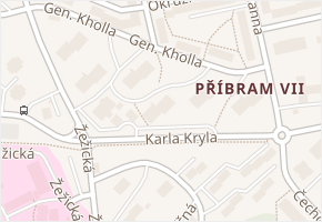 Gen. Kholla v obci Příbram - mapa ulice