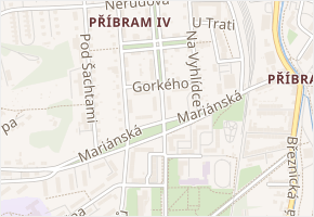 Gorkého v obci Příbram - mapa ulice