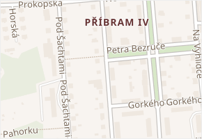 Hornických učňů v obci Příbram - mapa ulice