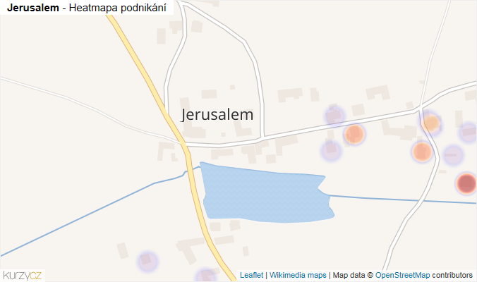 Mapa Jerusalem - Firmy v části obce.