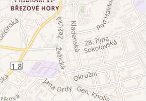 Kladenská v obci Příbram - mapa ulice