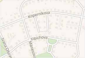 Koperníkova v obci Příbram - mapa ulice