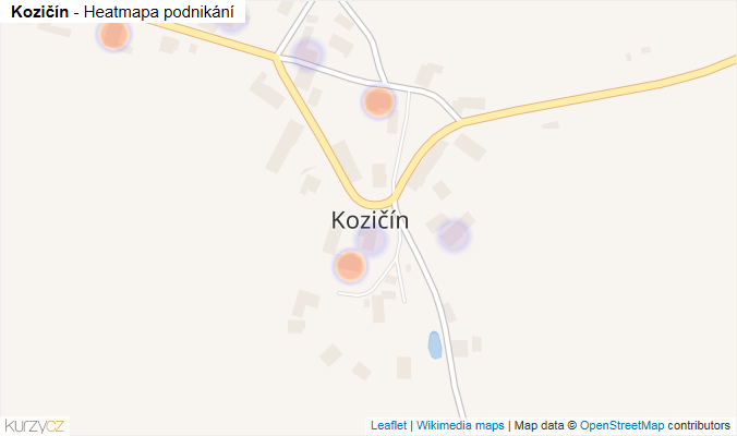 Mapa Kozičín - Firmy v části obce.