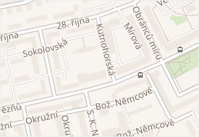 Kutnohorská v obci Příbram - mapa ulice