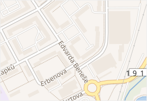 náměstí Fráni Kučery v obci Příbram - mapa ulice