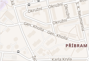 Okružní v obci Příbram - mapa ulice