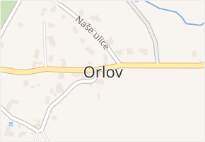 Orlov v obci Příbram - mapa části obce