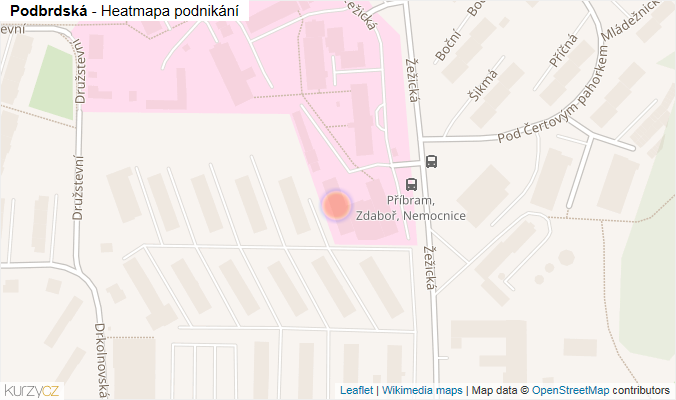 Mapa Podbrdská - Firmy v ulici.