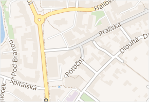 Pražská v obci Příbram - mapa ulice