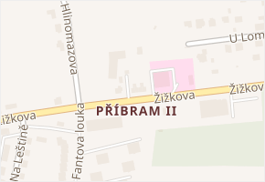 Příbram II v obci Příbram - mapa části obce