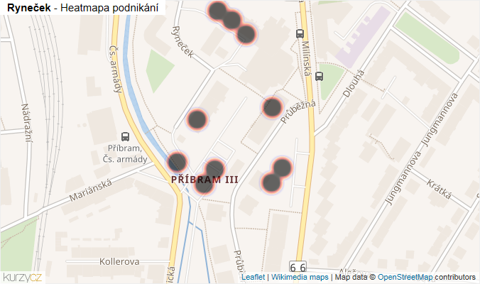 Mapa Ryneček - Firmy v ulici.