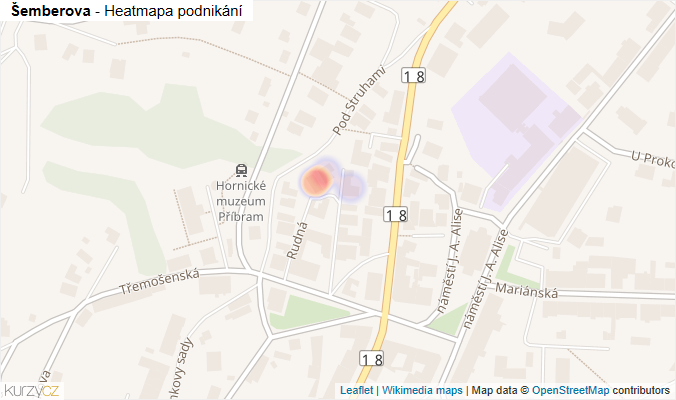 Mapa Šemberova - Firmy v ulici.