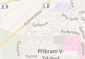 Šeříková v obci Příbram - mapa ulice