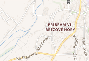 Skalní v obci Příbram - mapa ulice