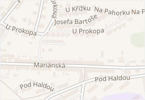U Prokopa v obci Příbram - mapa ulice