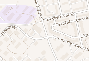 Žežická v obci Příbram - mapa ulice
