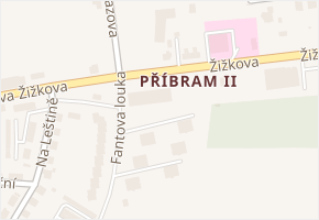 Žižkova v obci Příbram - mapa ulice