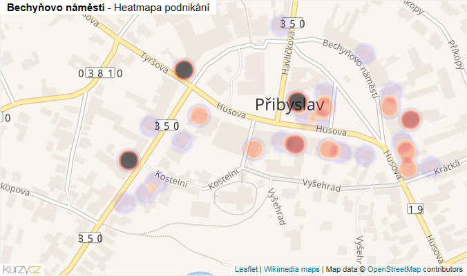 Mapa Bechyňovo náměstí - Firmy v ulici.