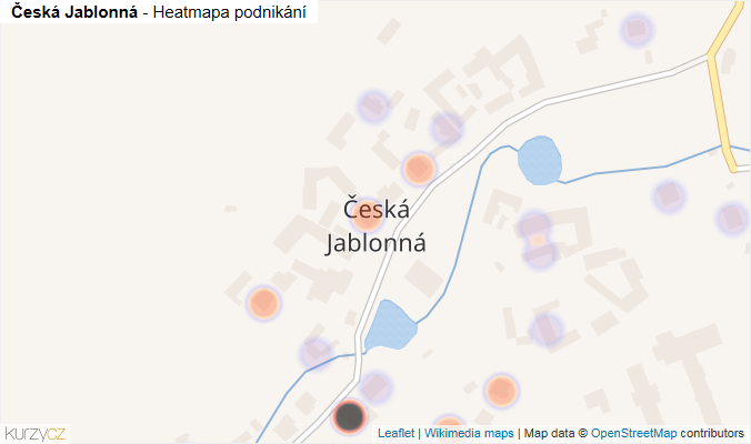 Mapa Česká Jablonná - Firmy v části obce.
