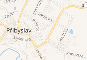Hasičská v obci Přibyslav - mapa ulice