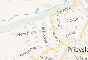 Jiráskova v obci Přibyslav - mapa ulice