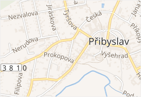 Komenského v obci Přibyslav - mapa ulice