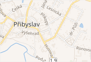 Krátká v obci Přibyslav - mapa ulice