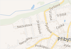 Nezvalova v obci Přibyslav - mapa ulice