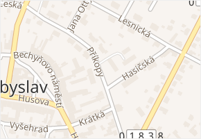 Příkopy v obci Přibyslav - mapa ulice