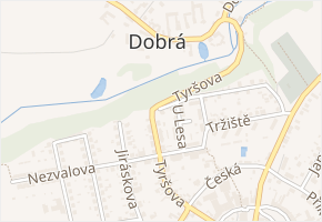 Tyršova v obci Přibyslav - mapa ulice