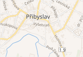 Vyšehrad v obci Přibyslav - mapa ulice