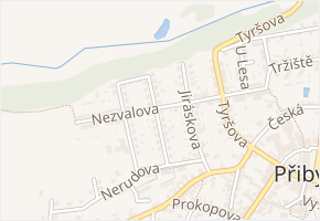 Wolkerova v obci Přibyslav - mapa ulice