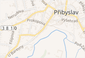 Žižkova v obci Přibyslav - mapa ulice