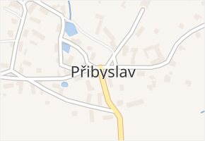 Přibyslav v obci Přibyslav - mapa části obce