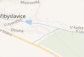 Chaloupky v obci Přibyslavice - mapa ulice