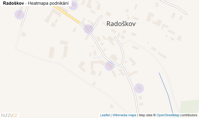 Mapa Radoškov - Firmy v části obce.