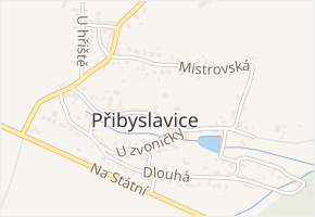 Sokolská v obci Přibyslavice - mapa ulice