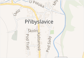 Pod Sady v obci Přibyslavice - mapa ulice