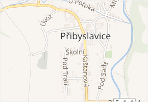 Školní v obci Přibyslavice - mapa ulice