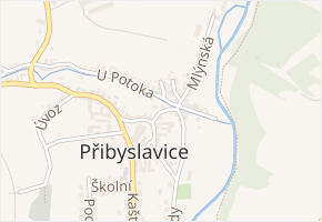 Srázná v obci Přibyslavice - mapa ulice