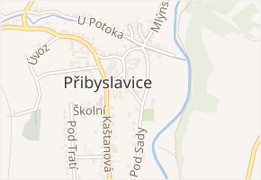 U Kovárny v obci Přibyslavice - mapa ulice