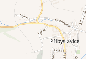 Úvoz v obci Přibyslavice - mapa ulice
